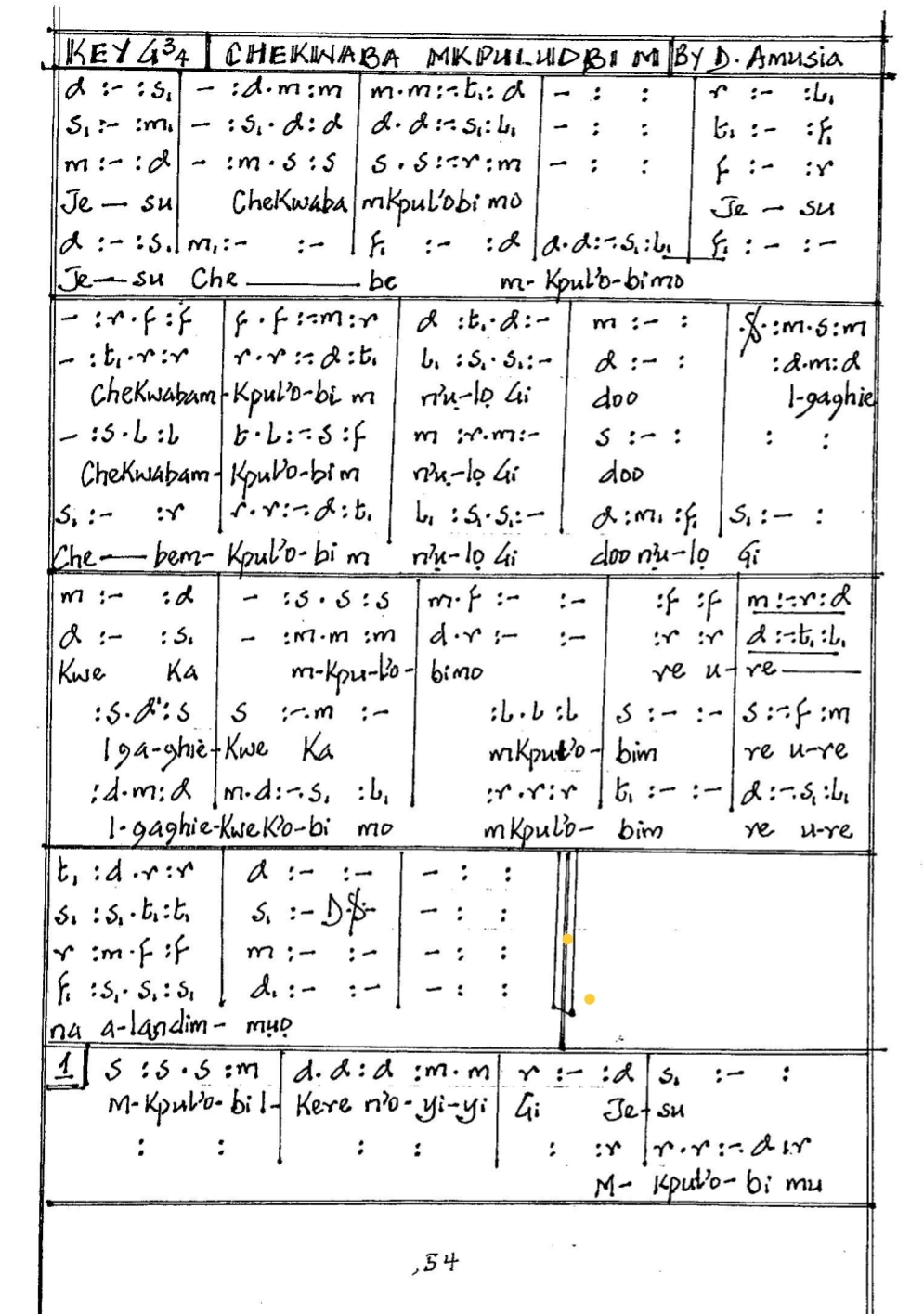 Jesu Chekwaba Mkpuru Obi M - Download Choir Script PDF