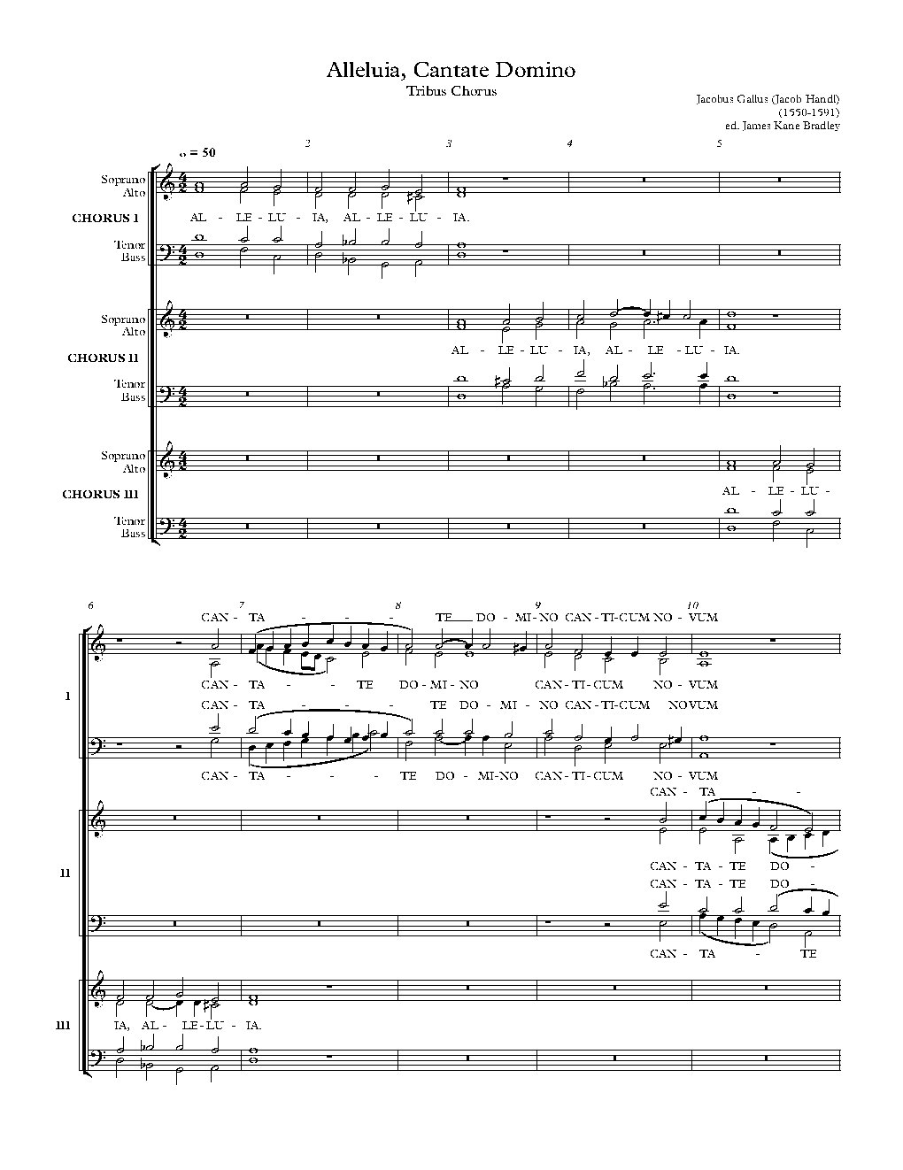 Alleluia, Cantate Domino a 12