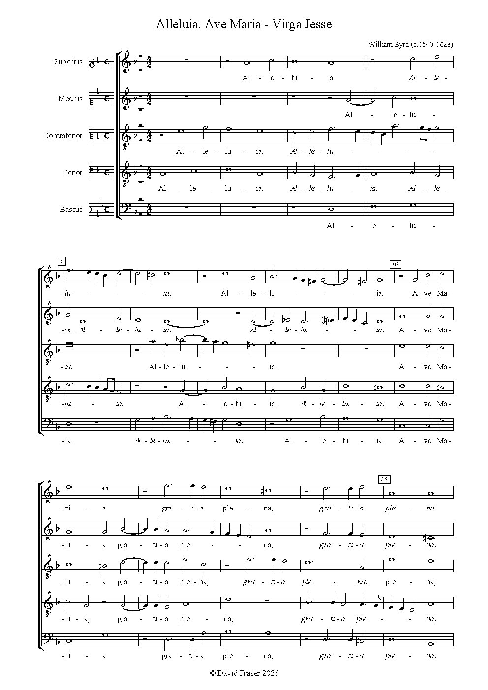 Alleluia - Ave Maria - Choir Script PDF Thumbnail
