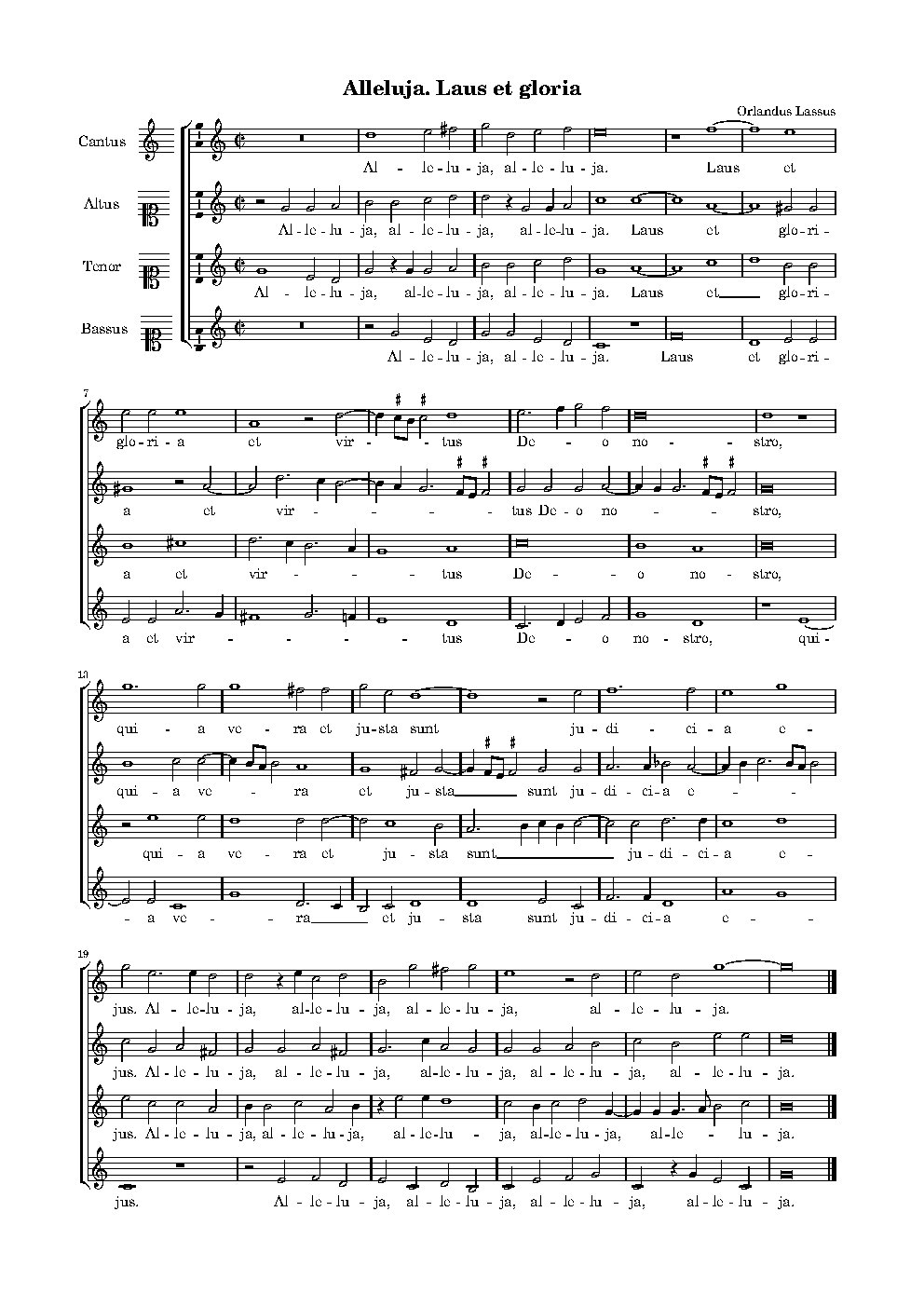 Alleluia, laus et gloria - Choir Script PDF Thumbnail