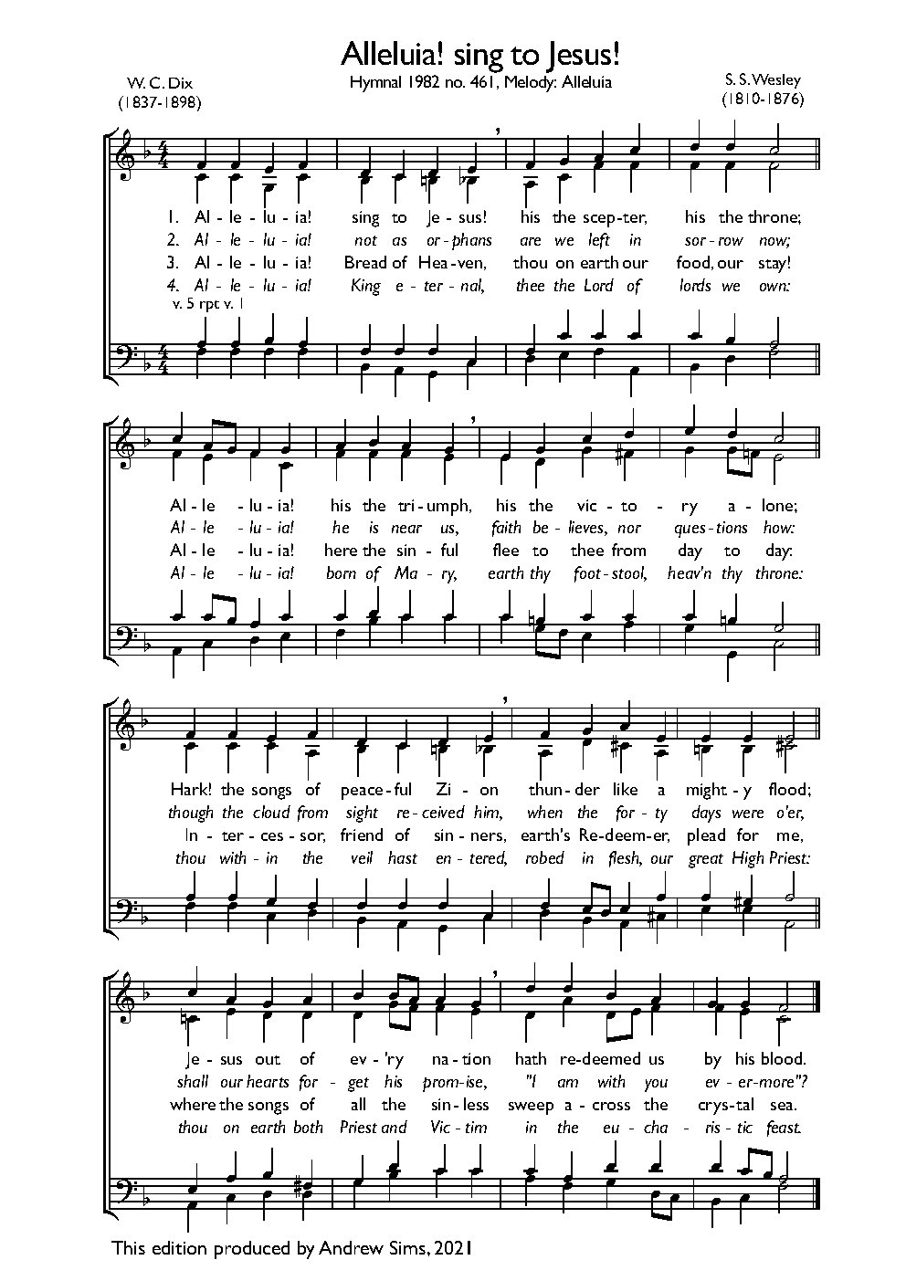 Alleluia, sing to Jesus