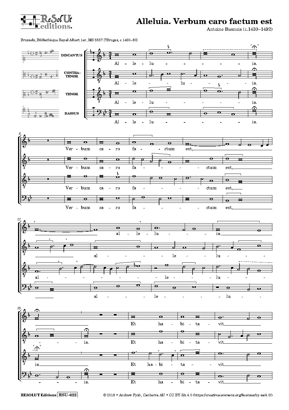 Alleluia, verbum caro factum est - Choir Script PDF Thumbnail