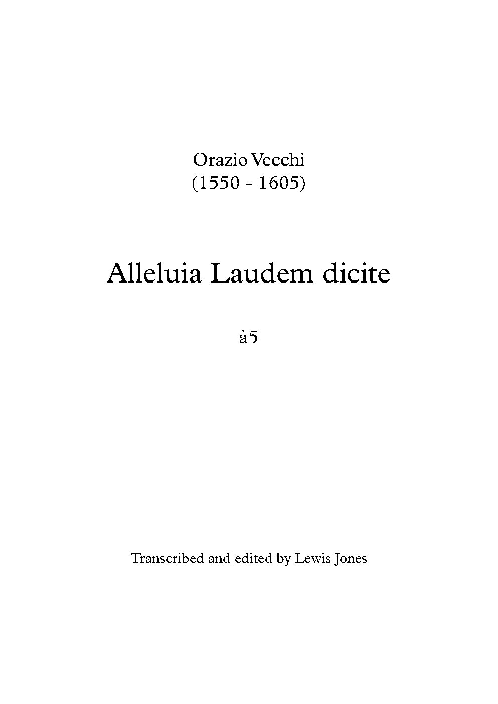 Alleluia, laudem dicite