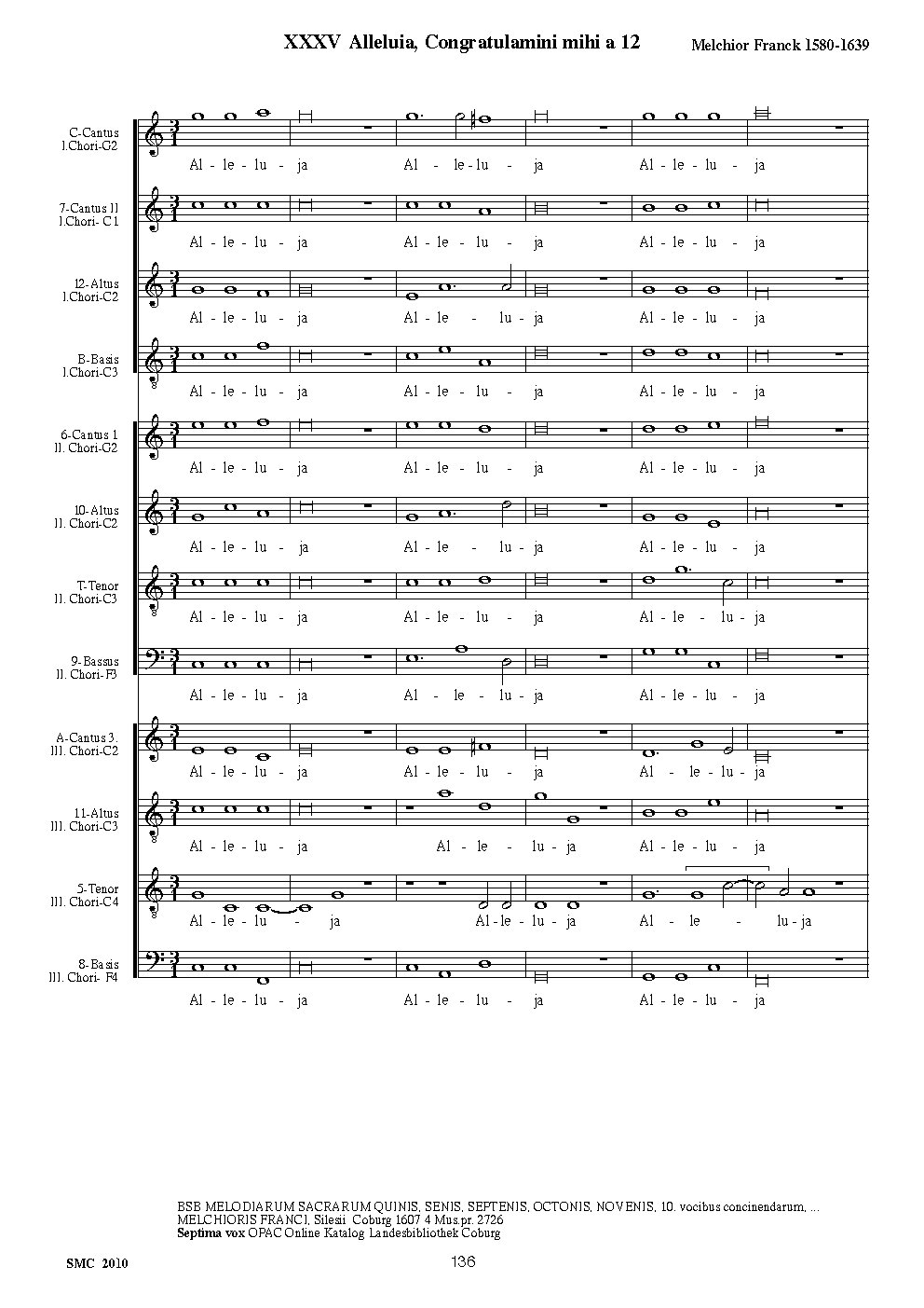 Alleluia, Congratulamini mihi a 12 - Choir Script PDF Thumbnail