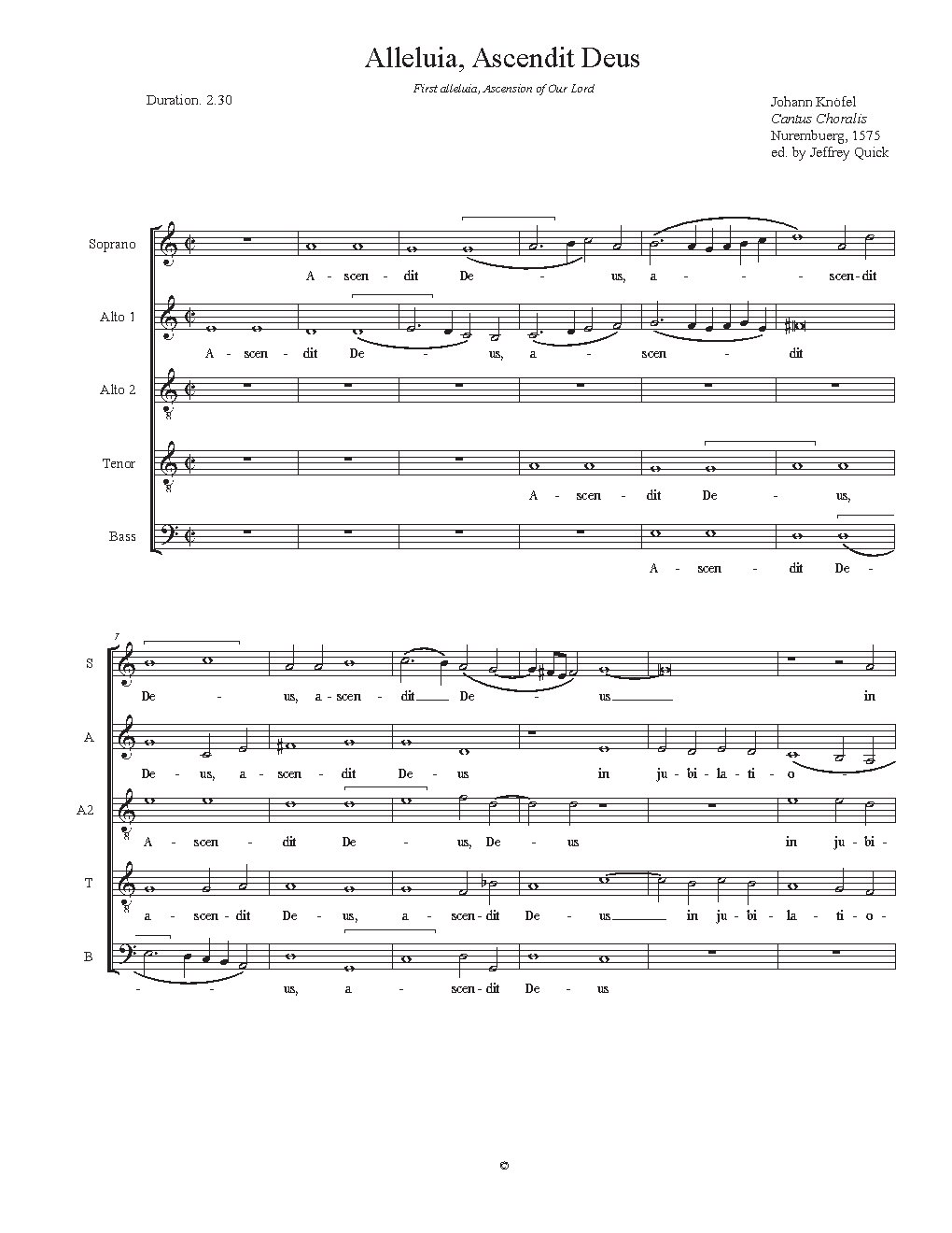 Alleluia. Ascendit Deus - Choir Script PDF Thumbnail