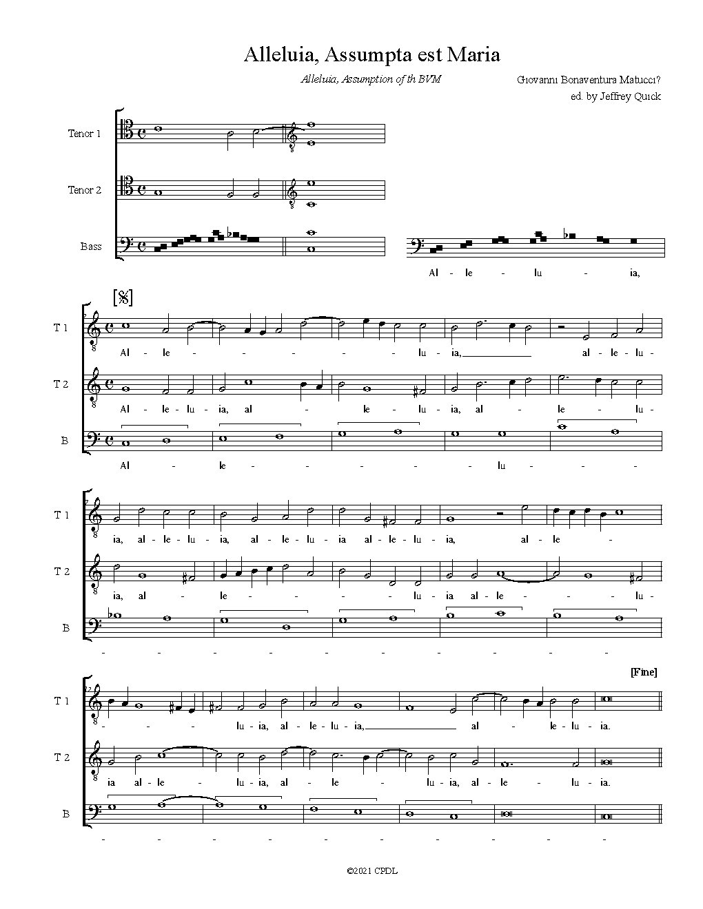 Alleluia. Assumpta est Maria