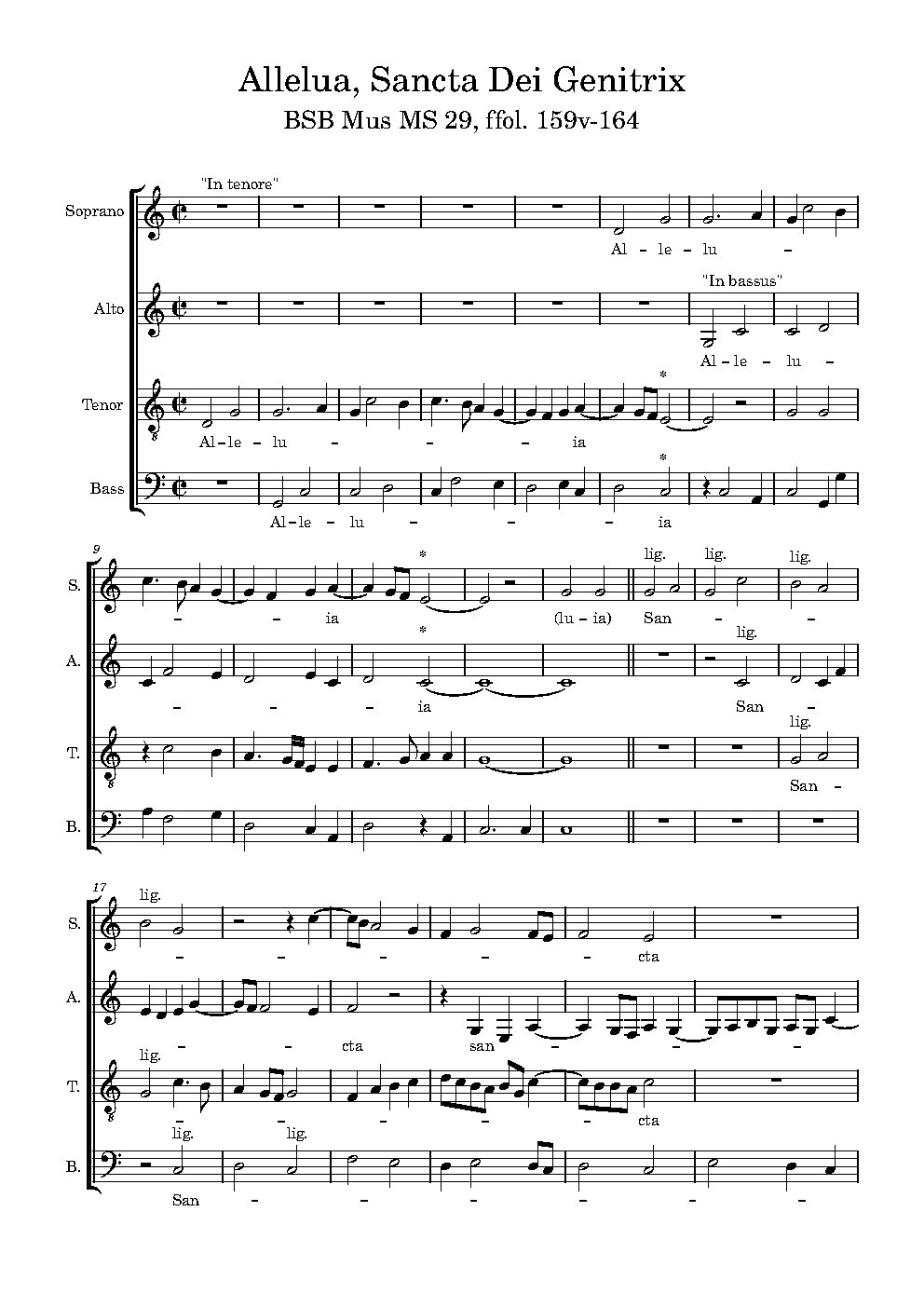 Alleluia. Sancta Dei Genitrix