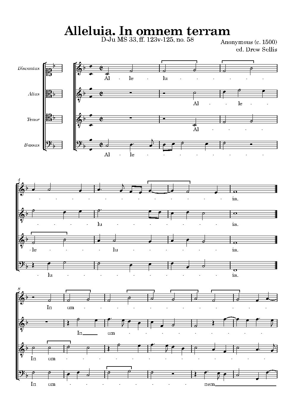Alleluia. In omnem terram - Choir Script PDF Thumbnail