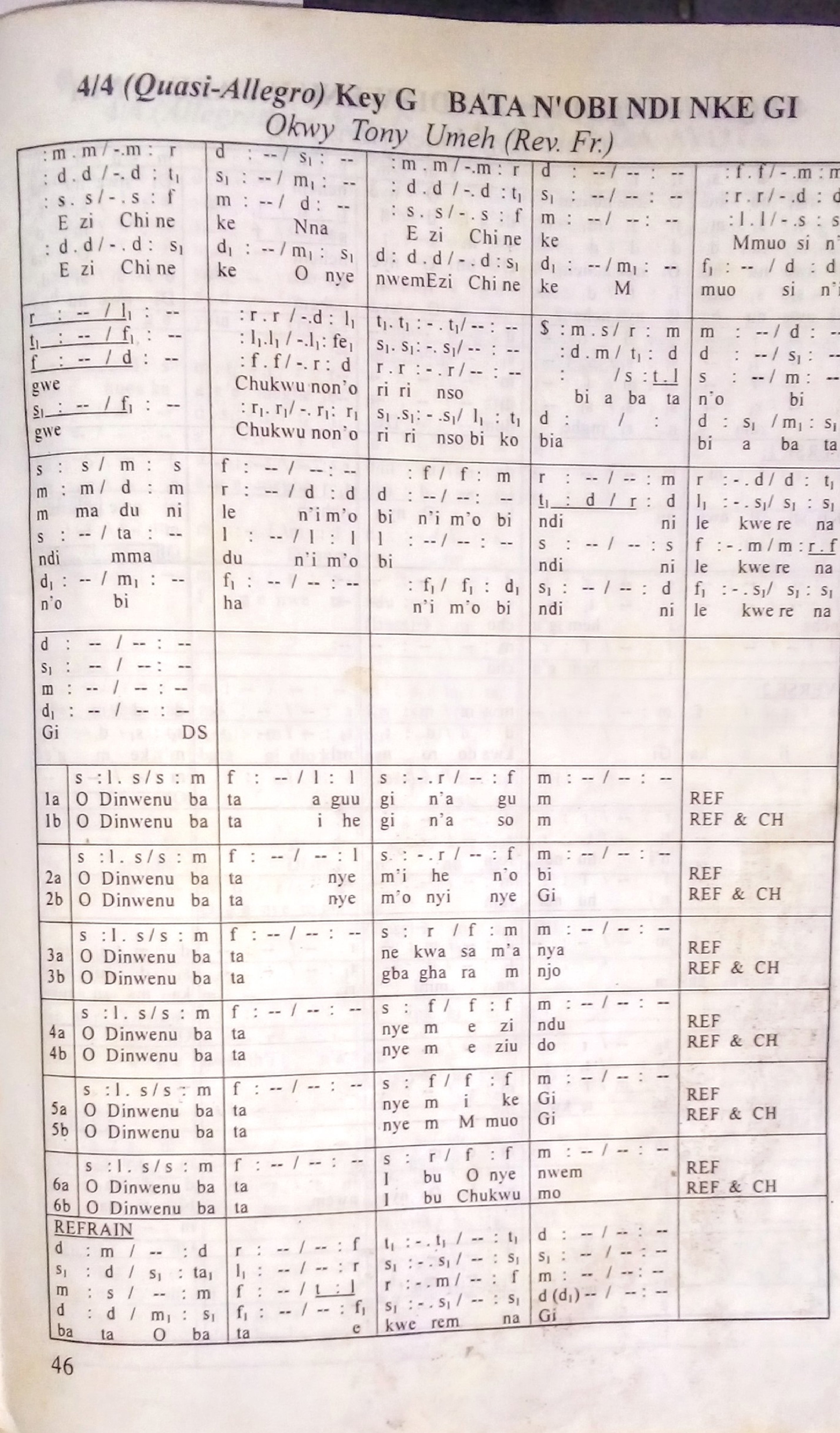 Ezi Chineke - Download Choir Script PDF