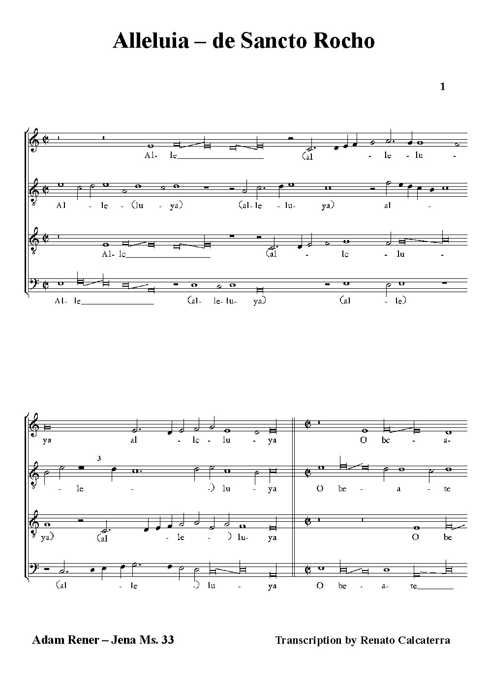 de Sancto Rocho - Alleluia