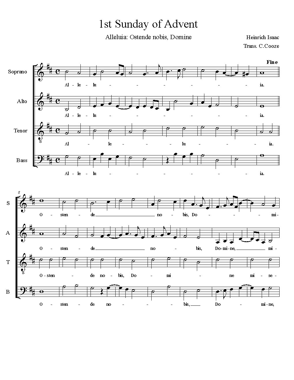 Alleluia: Ostende nobis, Domine