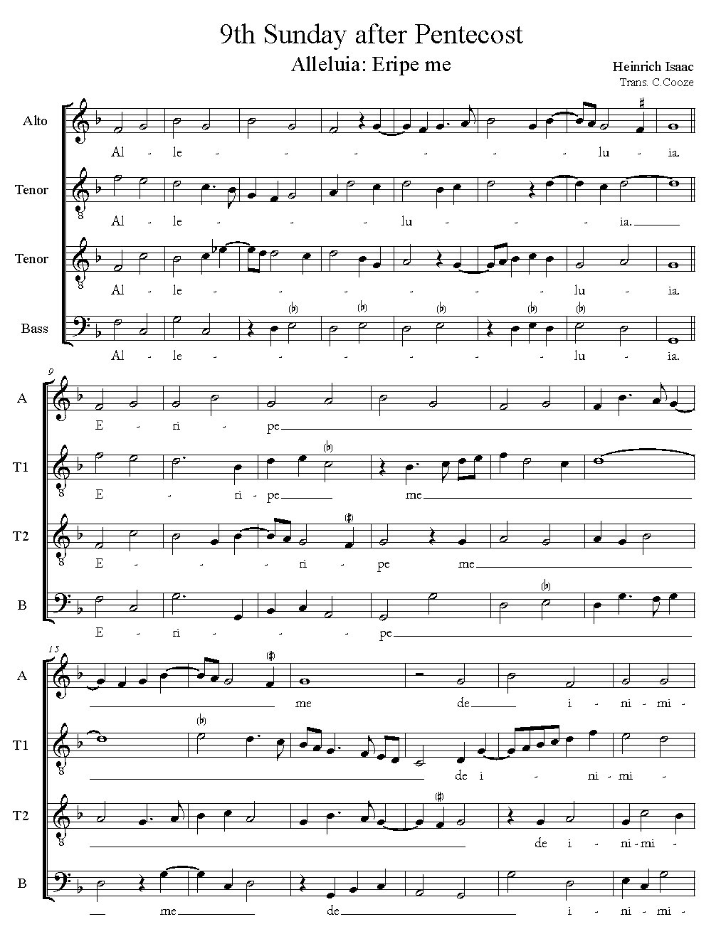 Alleluia: Eripe me