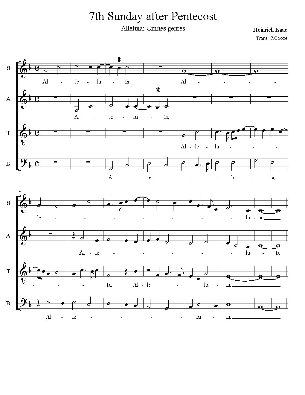 Alleluia: Omnes Gentes