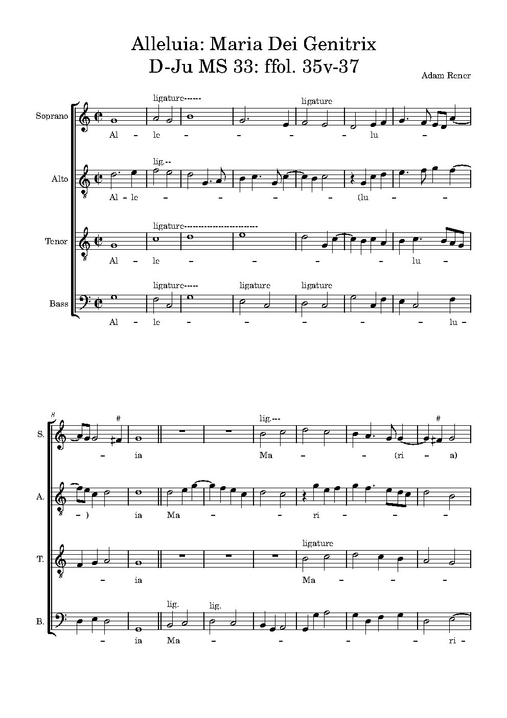 Alleluia: Maria Dei Genitrix (D-Ju MS 33)