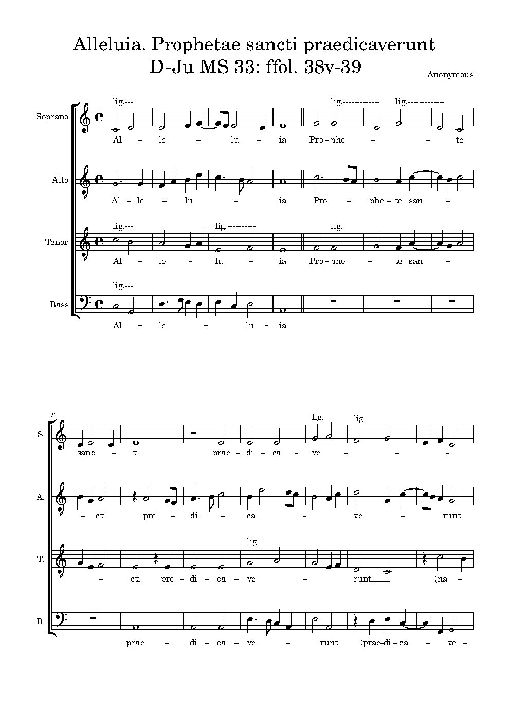 Alleluia: Prophetae sancti praedicaverunt - Choir Script PDF Thumbnail