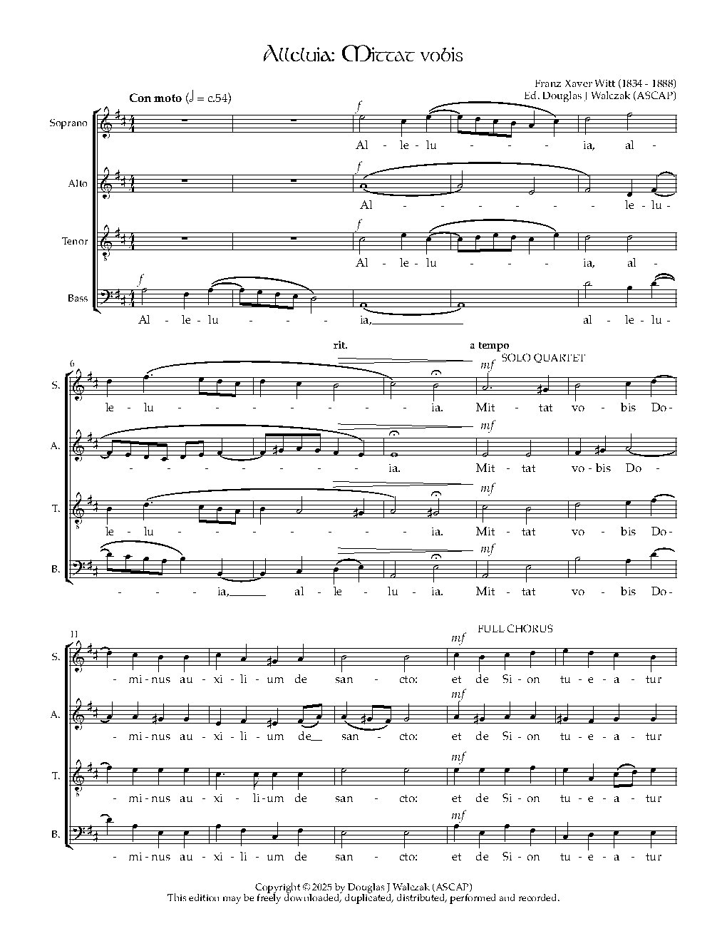 Alleluia: Mittat vobis