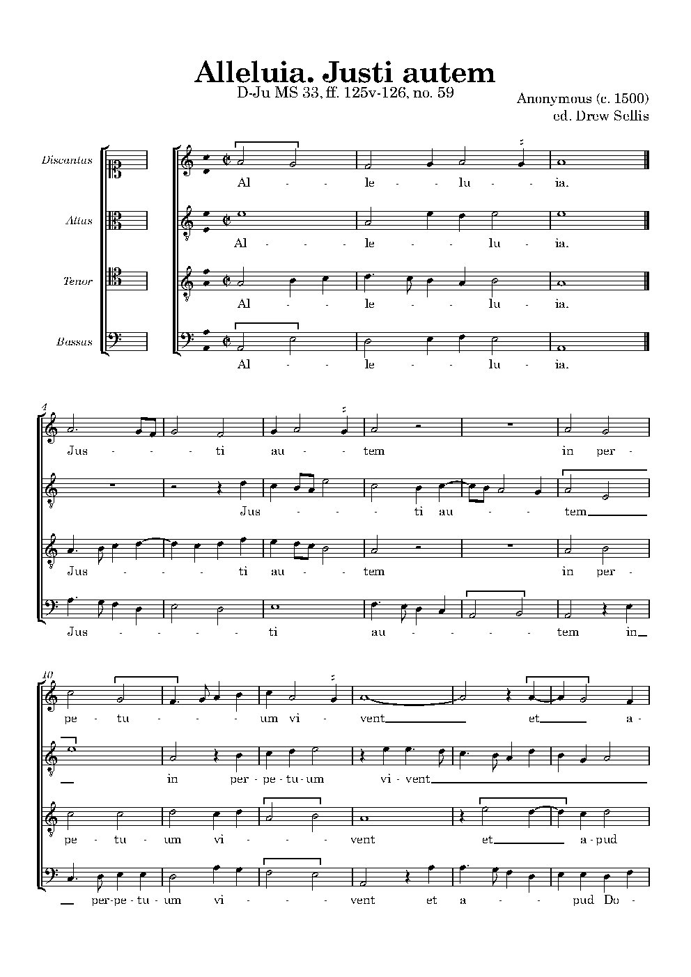 Alleluia. Justi autem