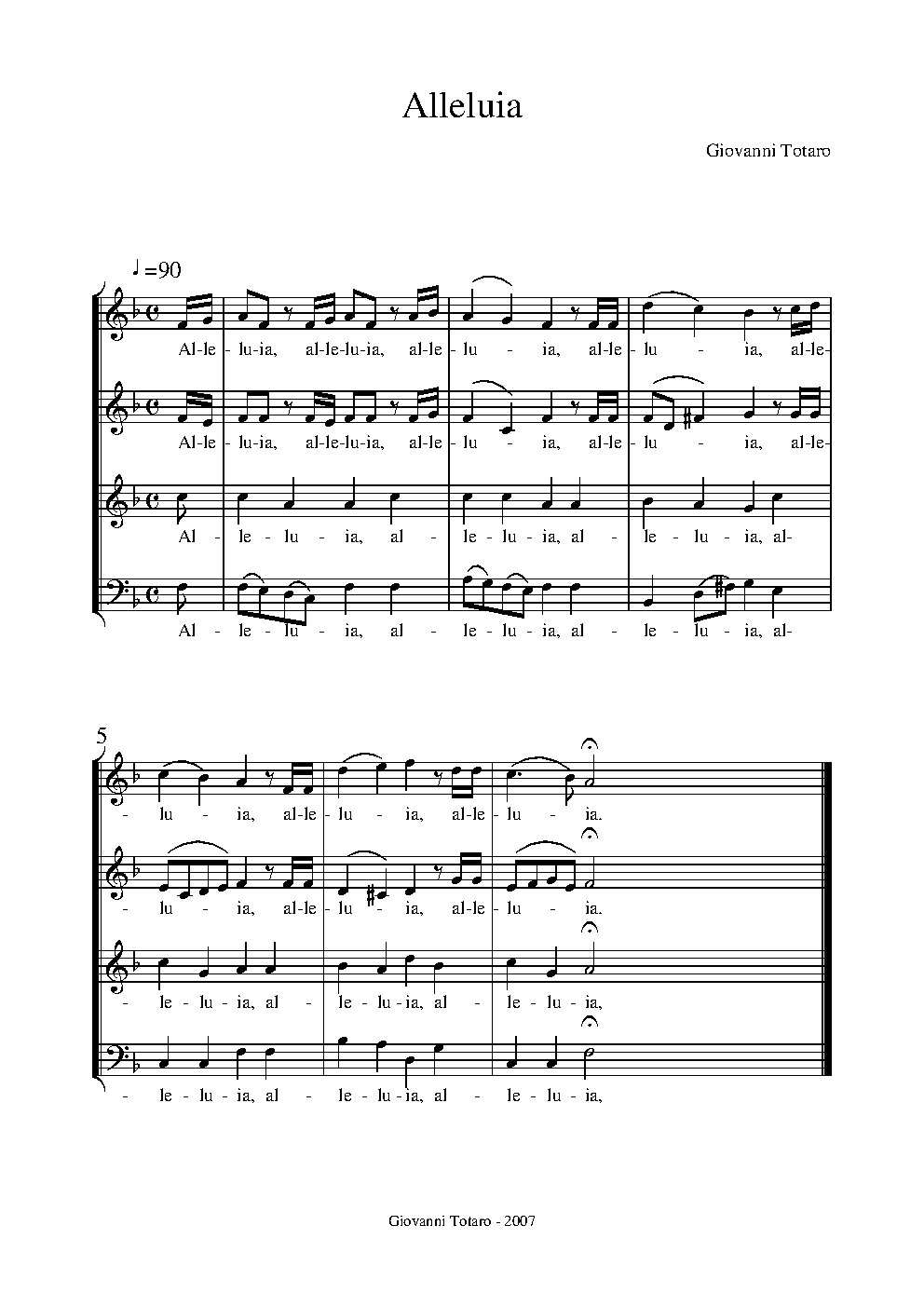 Alleluia - Choir Script PDF Thumbnail