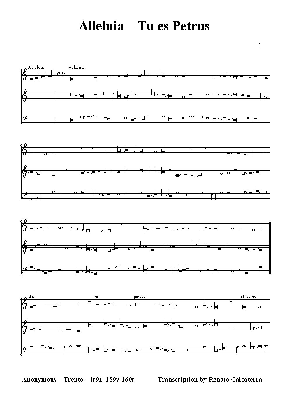 Alleluia - Tu es Petrus