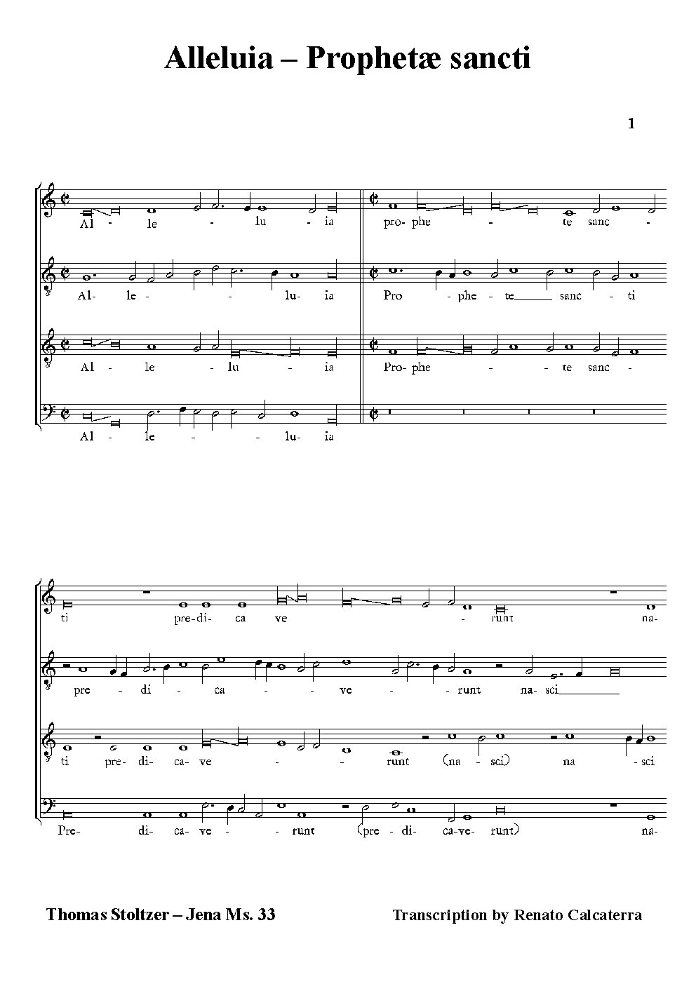 Alleluia - Prophetæ sancti