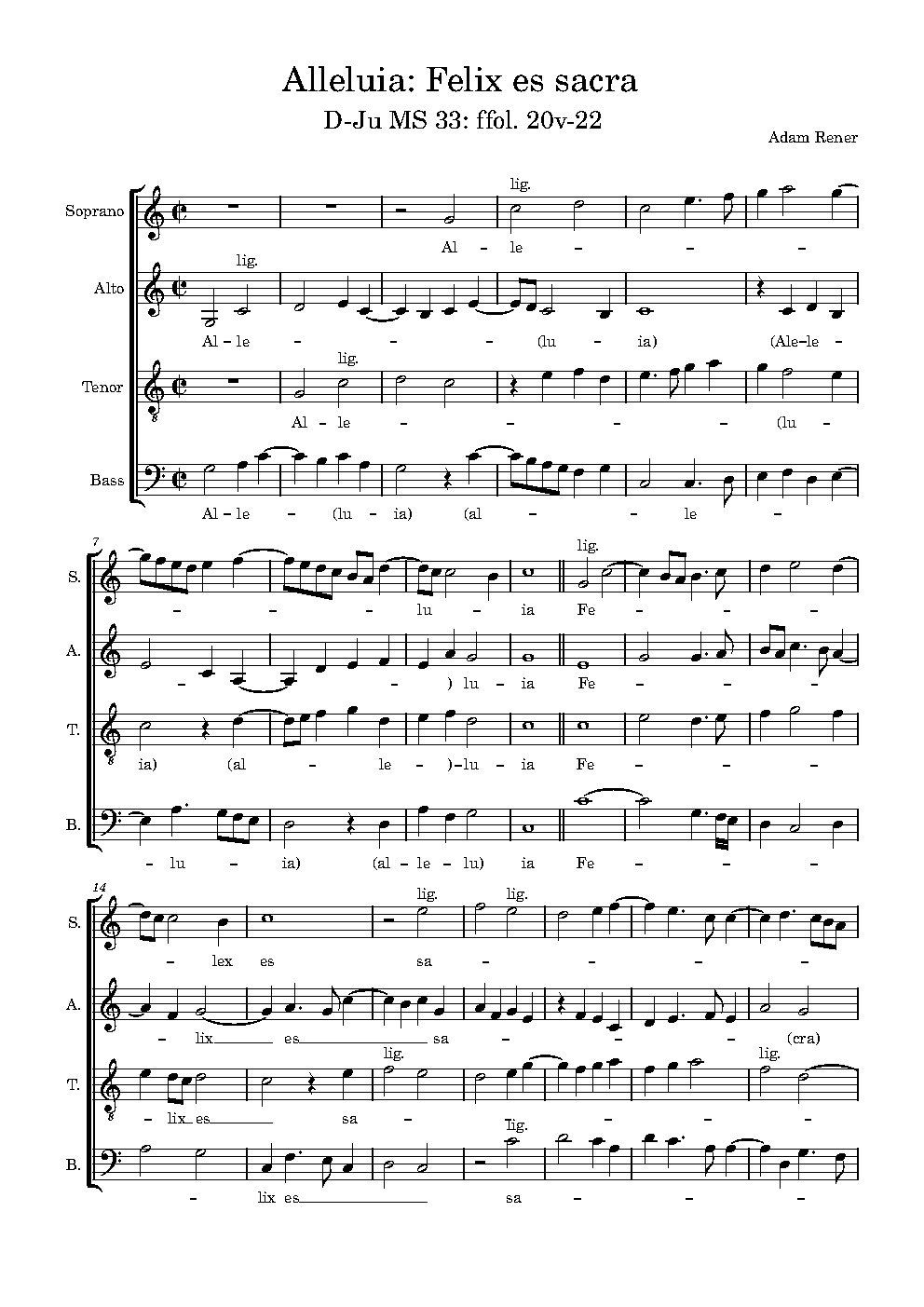 Alleluia - Felix es sacra virgo