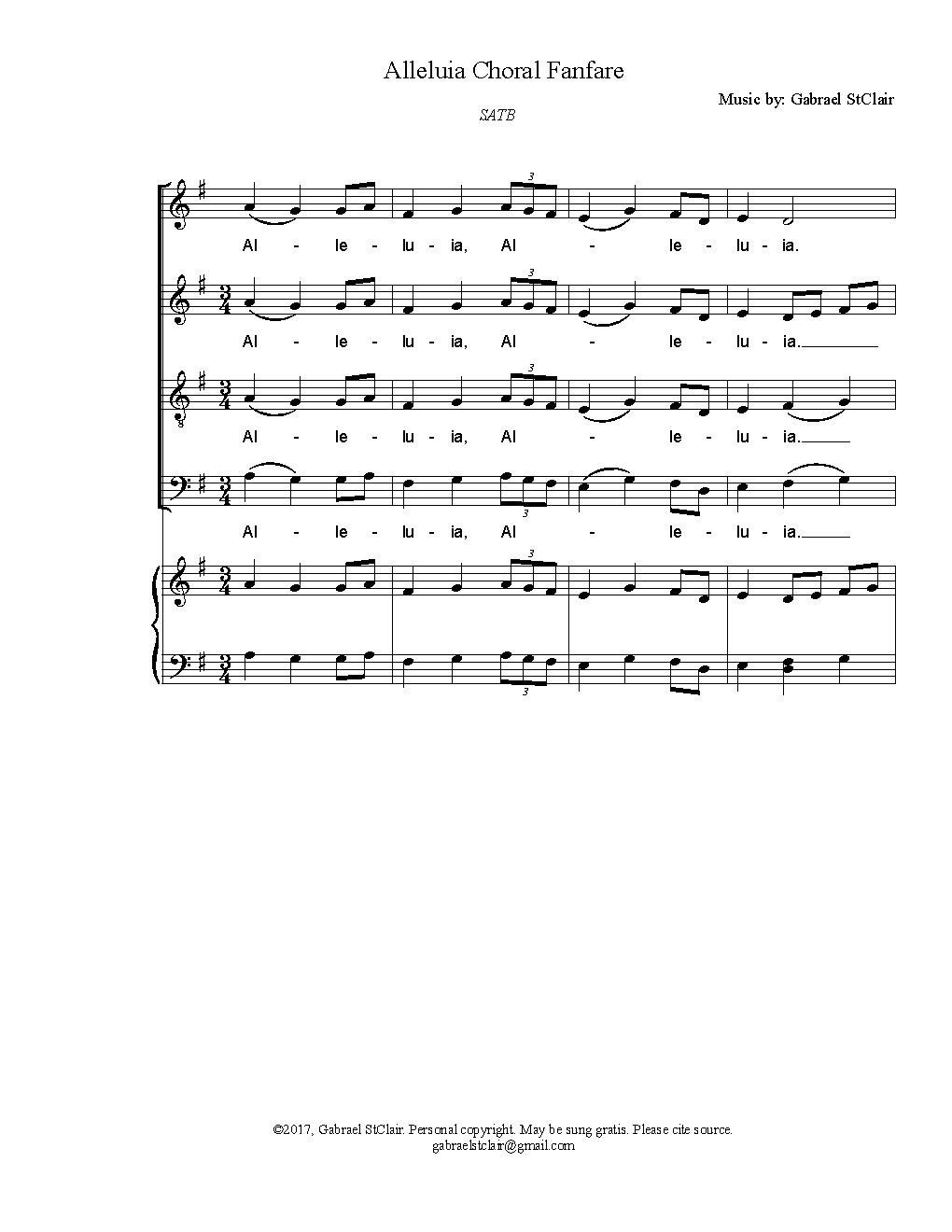 Alleluia Choral Fanfare