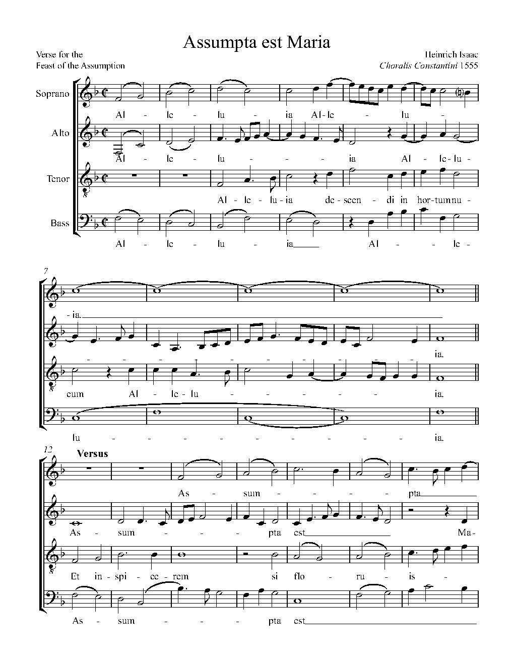 Alleluia Assumpta est