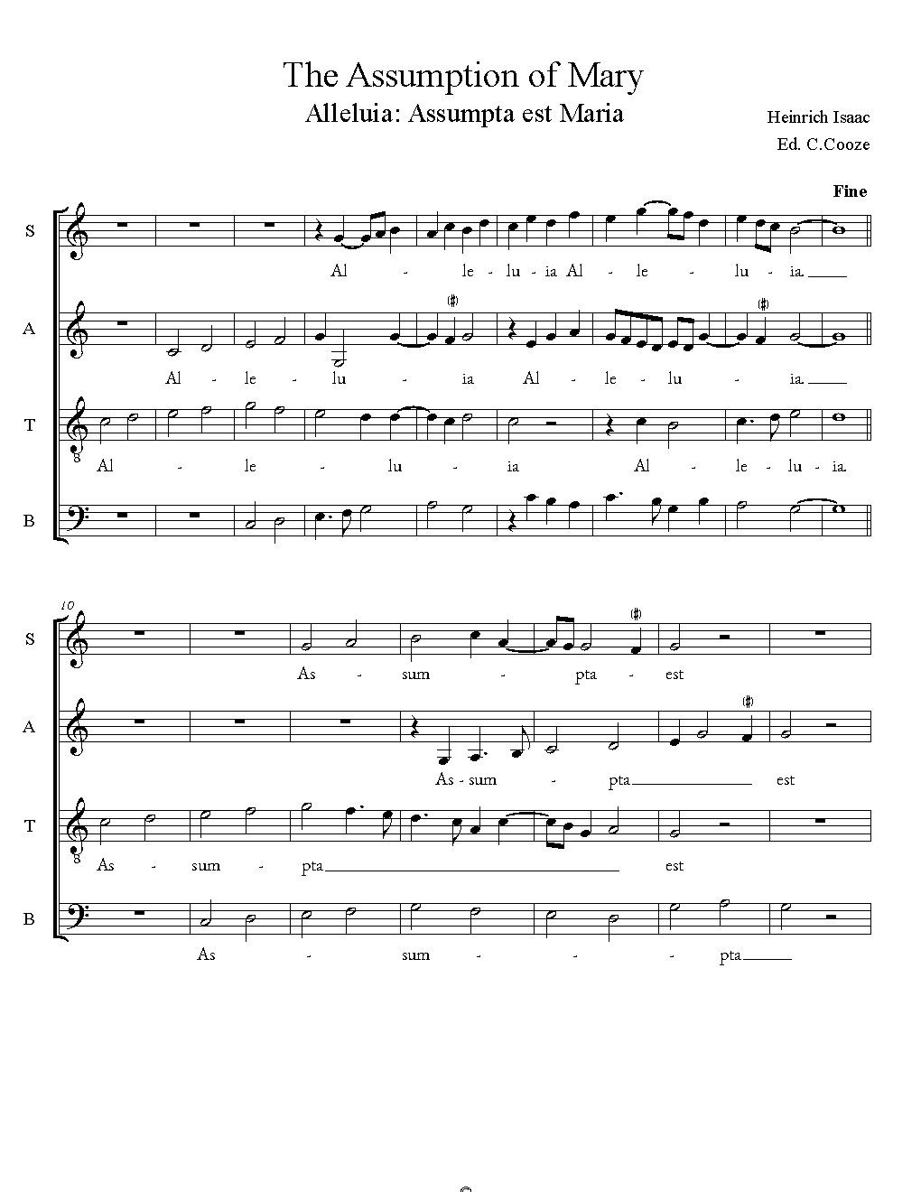 Alleluia: Assumpta est Maria
