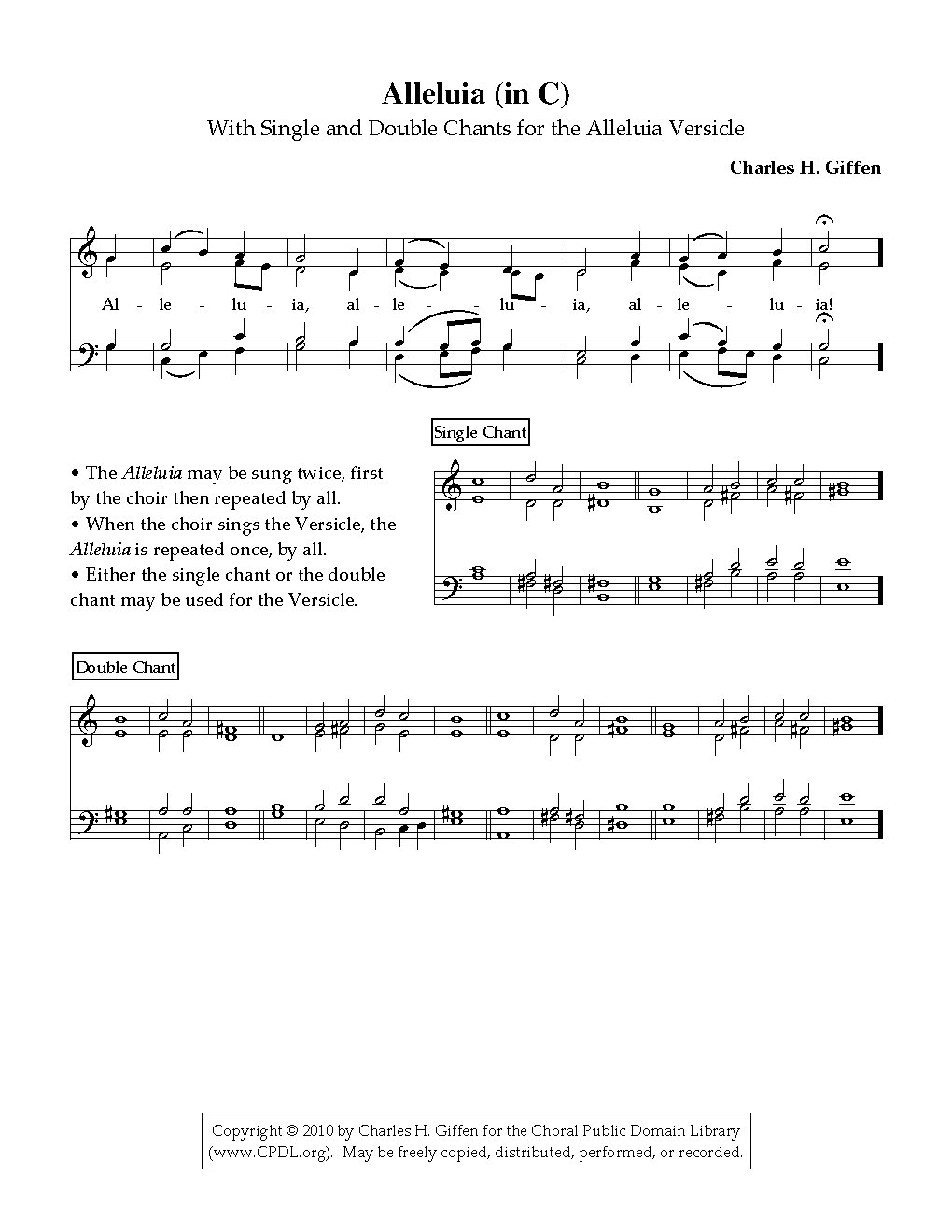 Alleluia in C