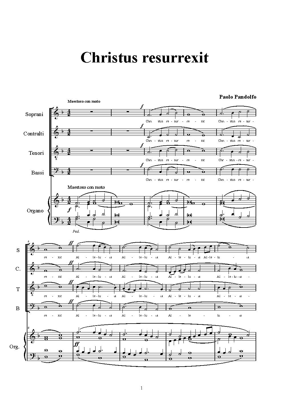 Alleluia Christus Resurrexit - Choir Script PDF Thumbnail