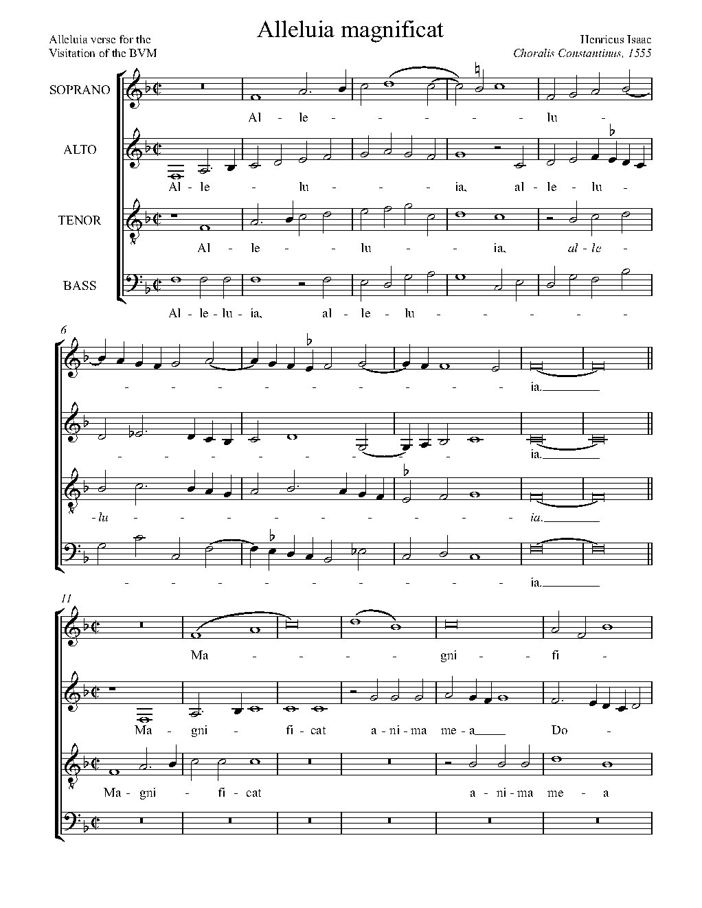 Alleluia magnificat