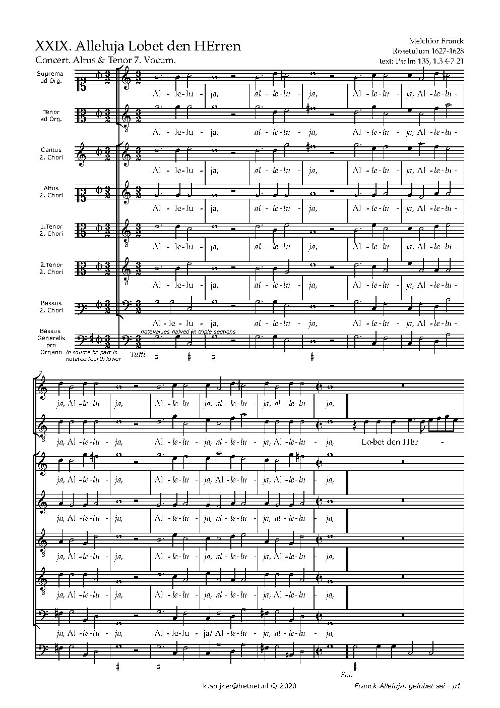 Alleluja, Lobet den Herren