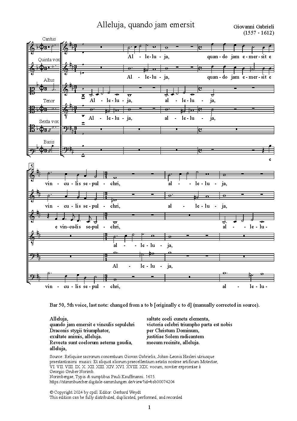 Alleluja, quando jam emersit - Choir Script PDF Thumbnail