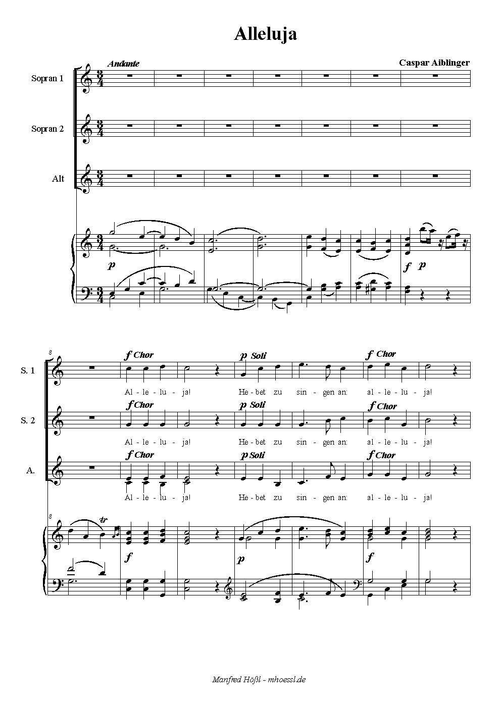 Alleluja - Choir Script PDF Thumbnail