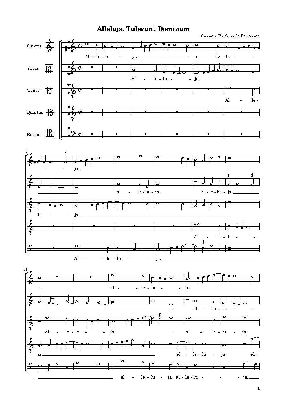 Alleluja, tulerunt Dominum