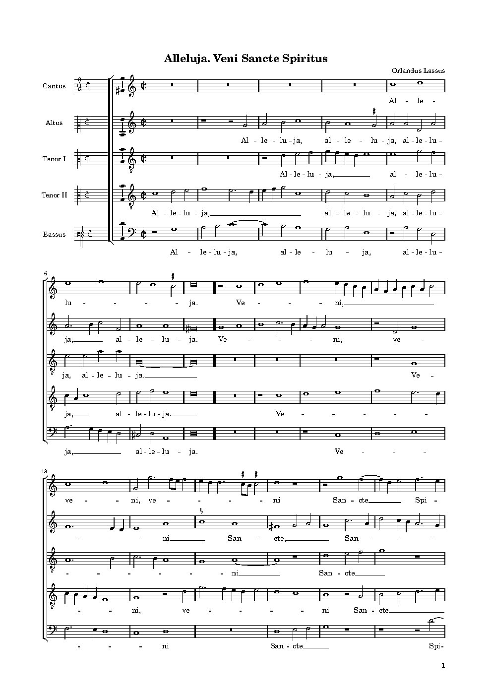 Alleluja. Veni Sancte Spiritus