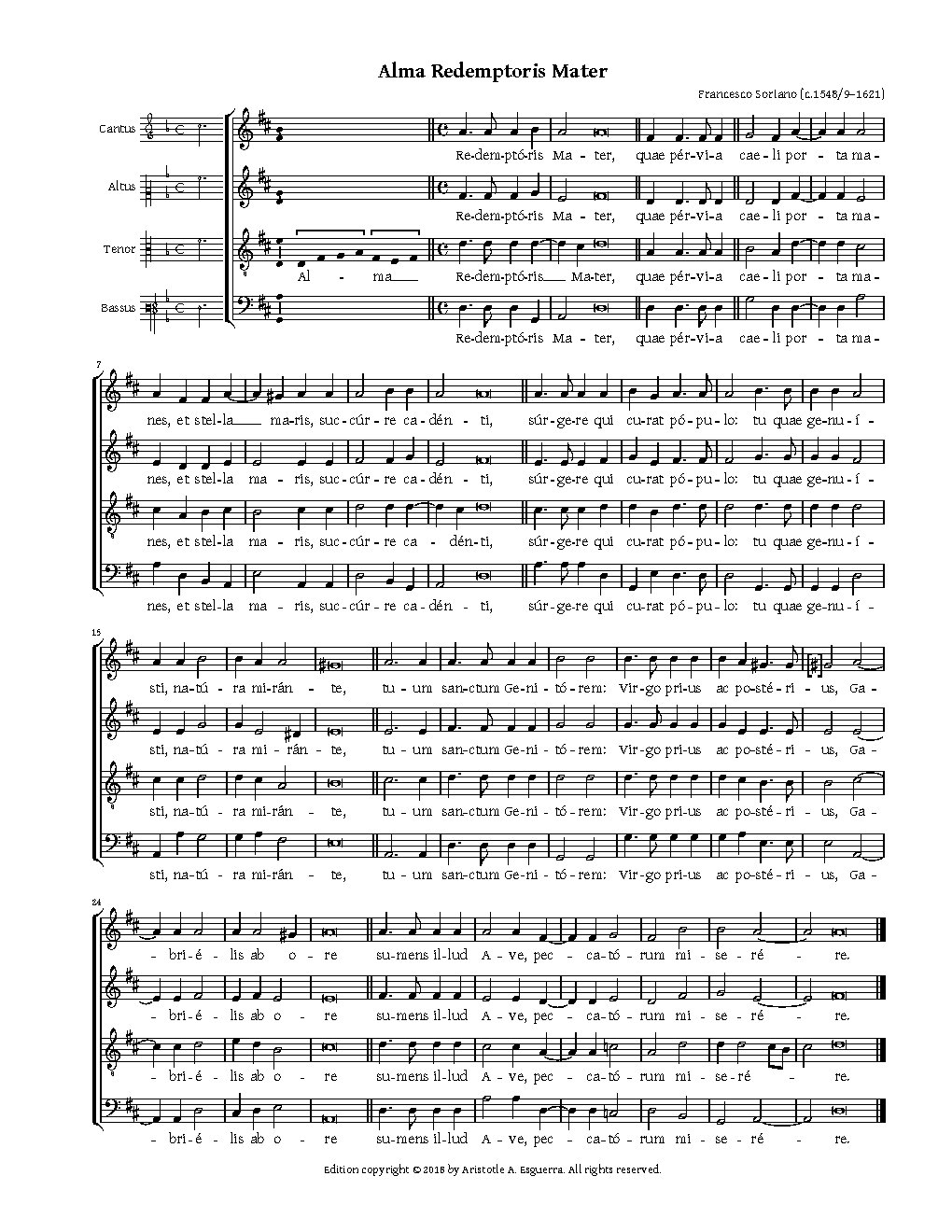 Alma Redemptoris - Choir Script PDF Thumbnail