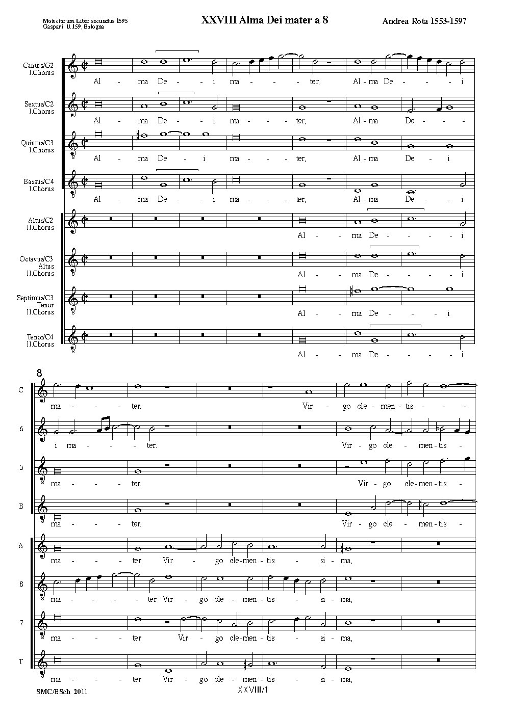 Alma Dei mater a 8 - Choir Script PDF Thumbnail