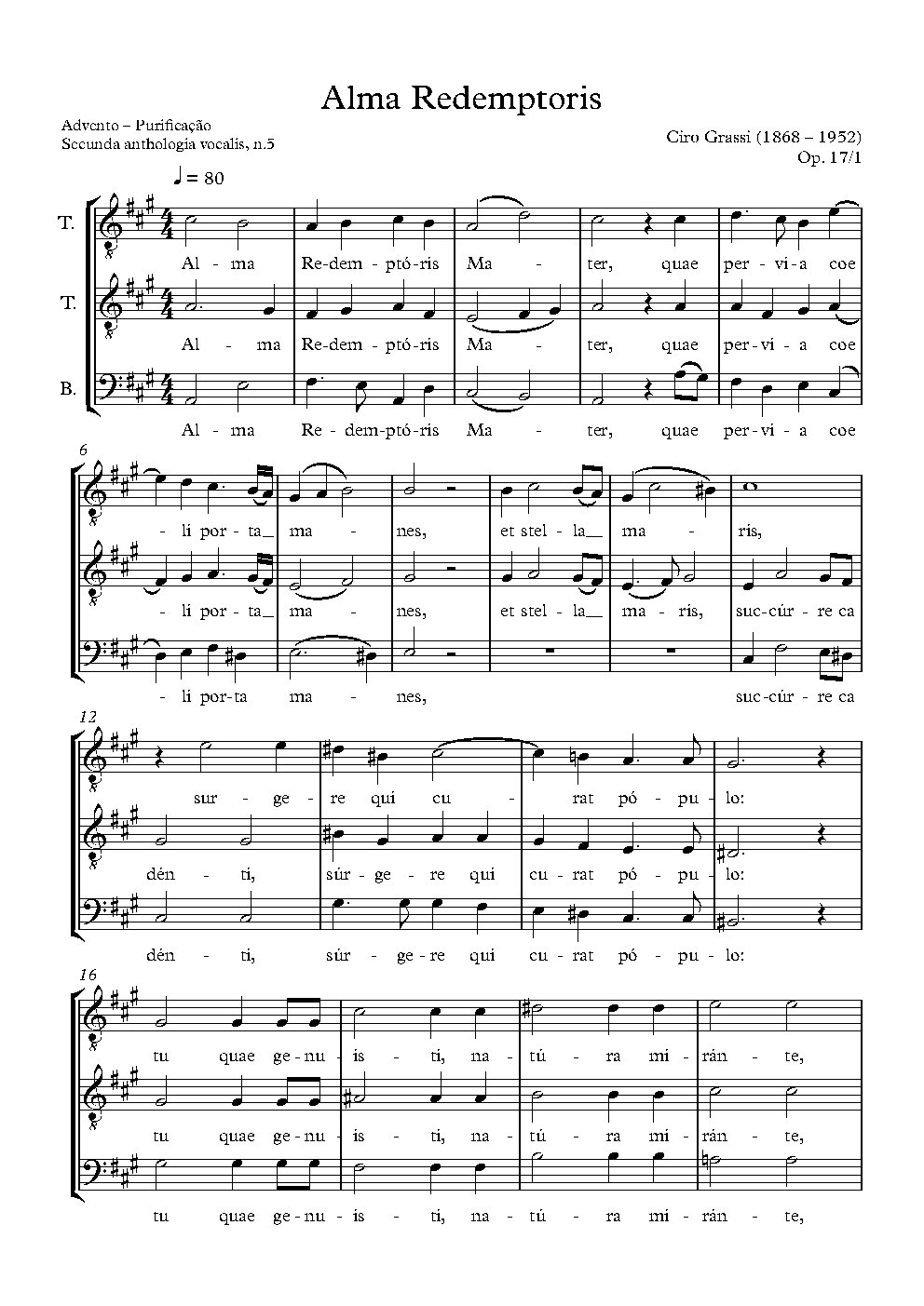 Alma Redemptoris, op.17/1