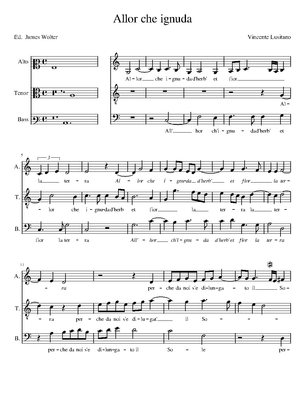 Allor che ignuda - Choir Script PDF Thumbnail