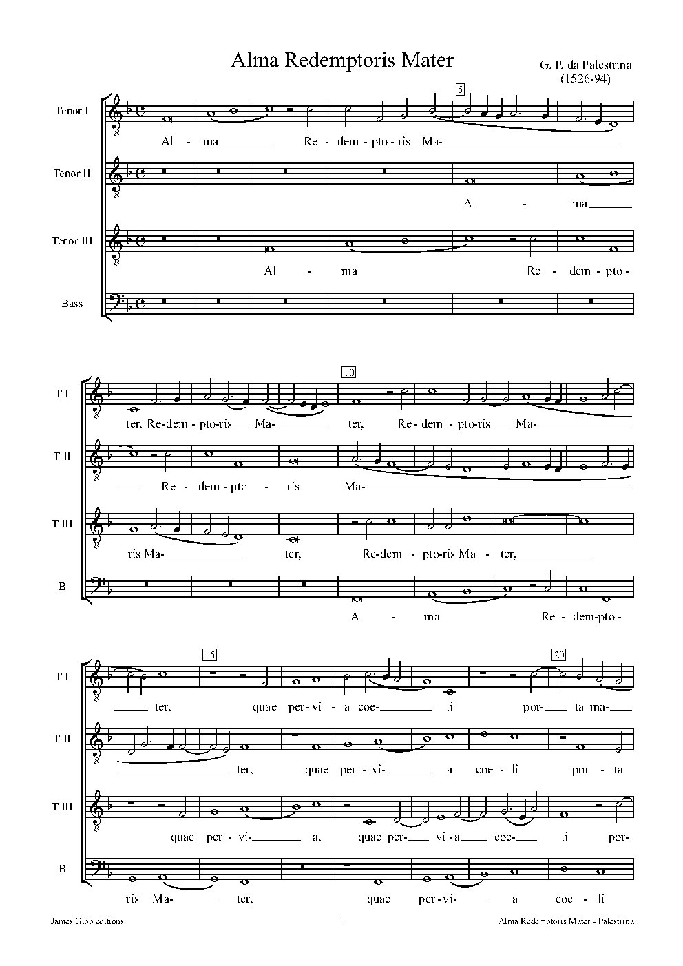 Alma Redemptoris Mater (voci pari)