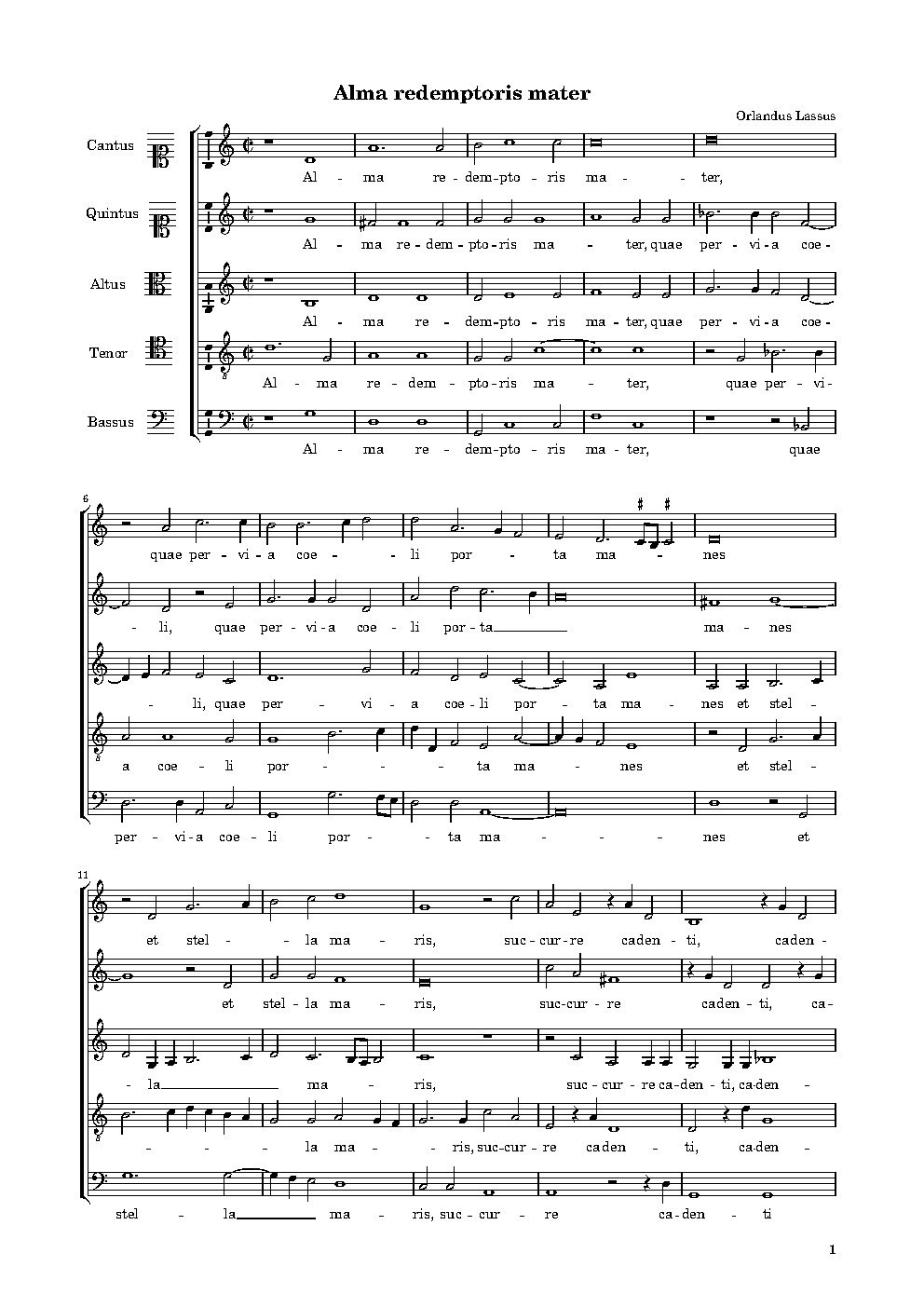 Alma Redemptoris Mater