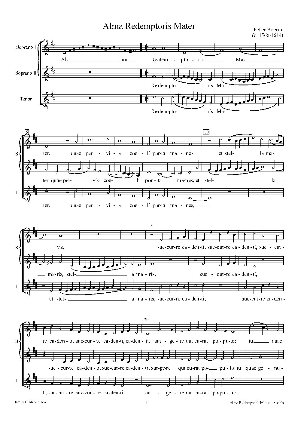 Alma Redemptoris mater - Choir Script PDF Thumbnail
