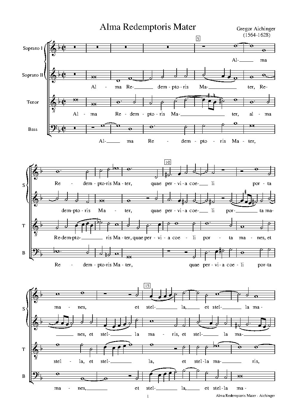 Alma Redemptoris Mater II a 4