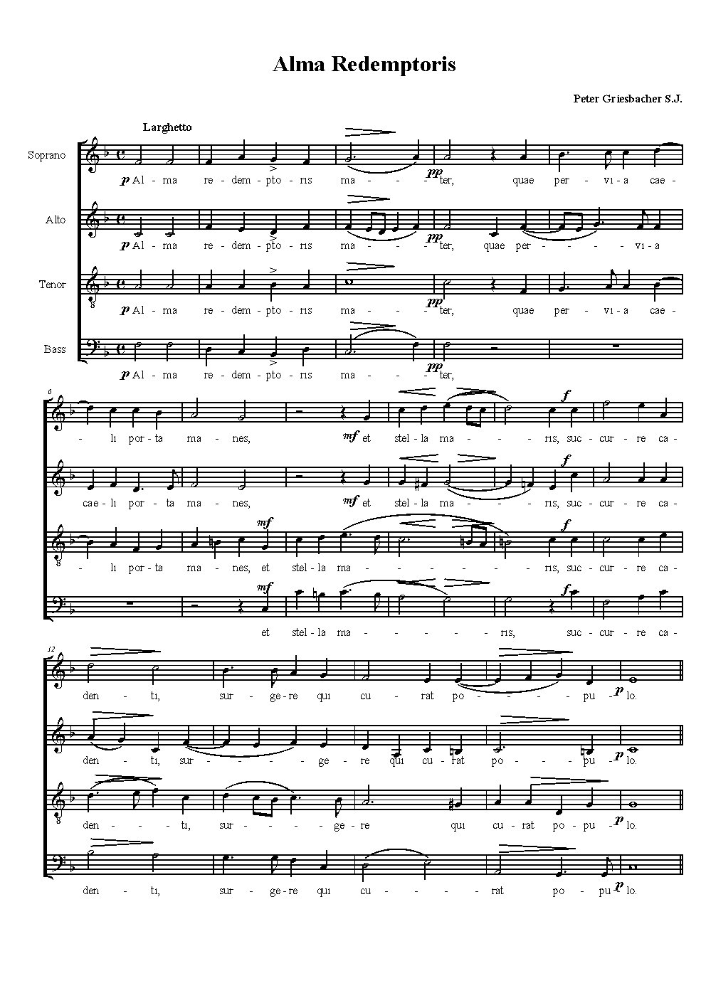Alma Redemptoris Mater