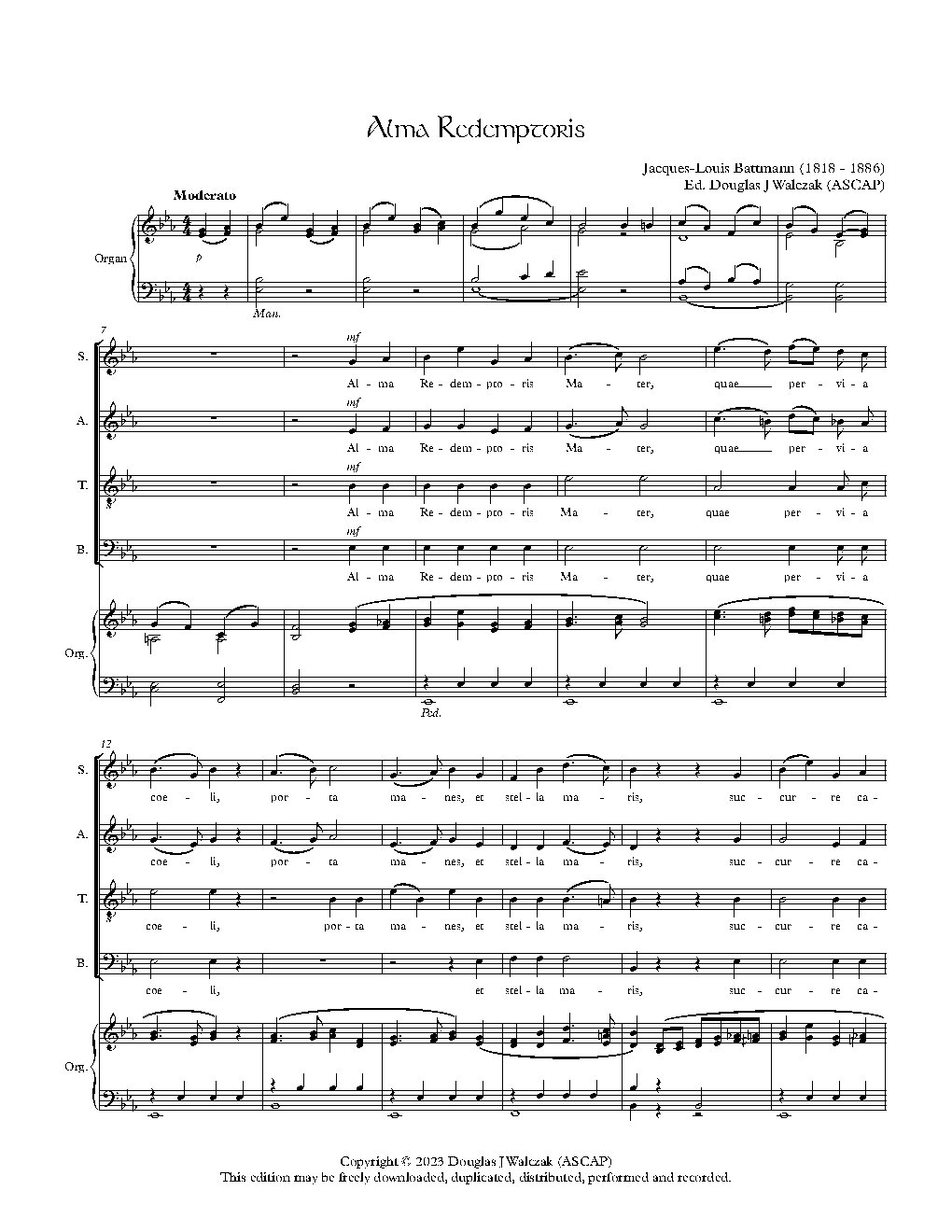Alma Redemptoris Mater - Choir Script PDF Thumbnail