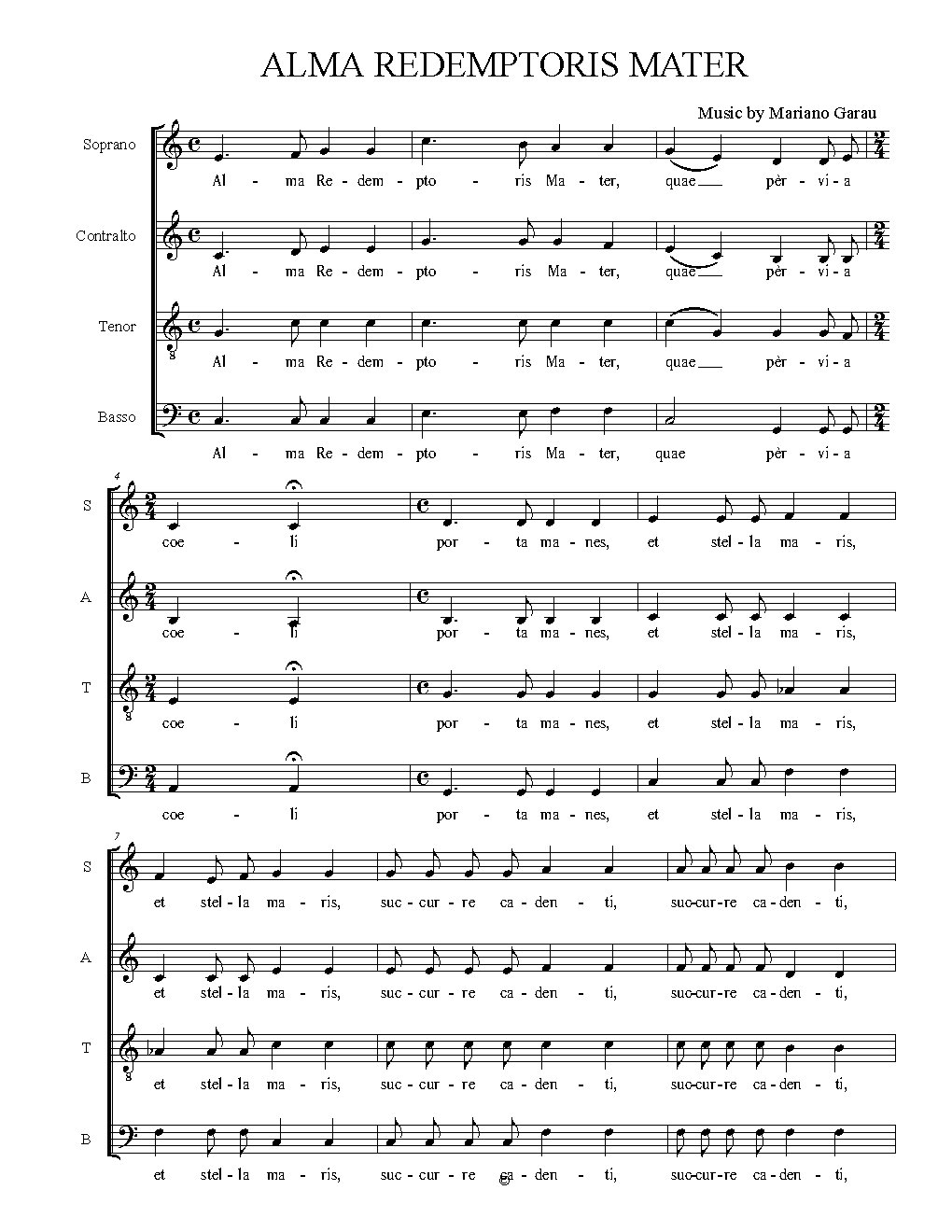 Alma Redemptoris Mater