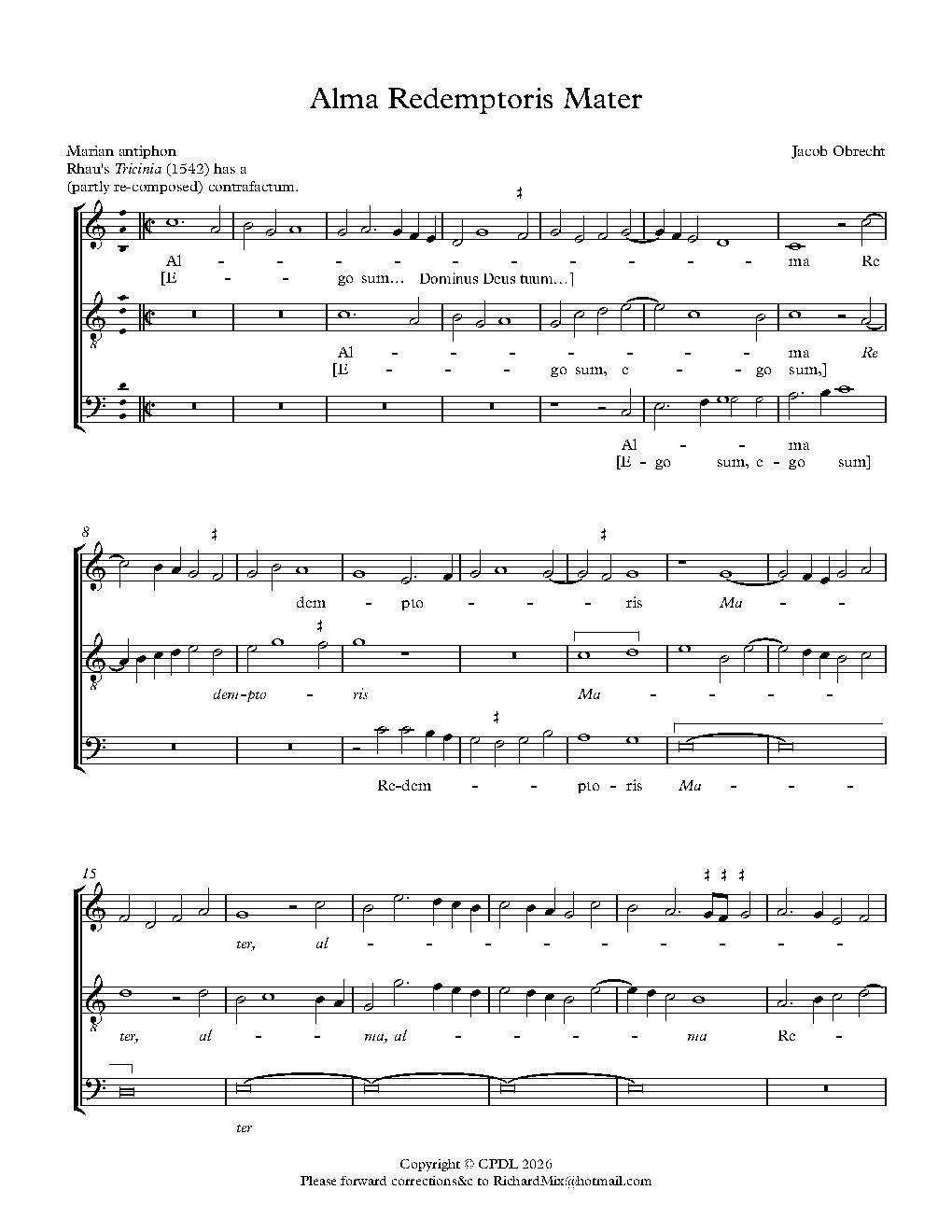 Alma Redemptoris Mater