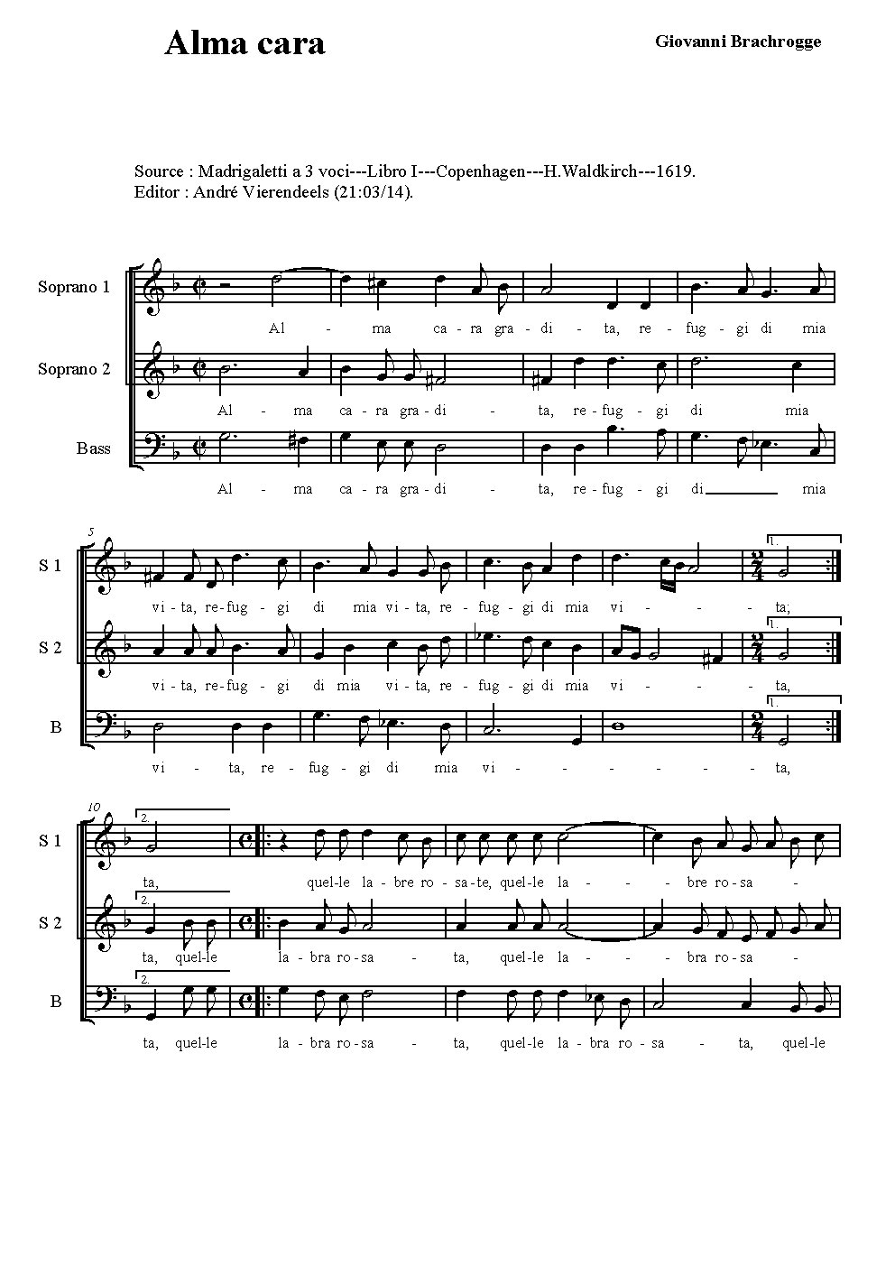 Alma cara gradita - Choir Script PDF Thumbnail
