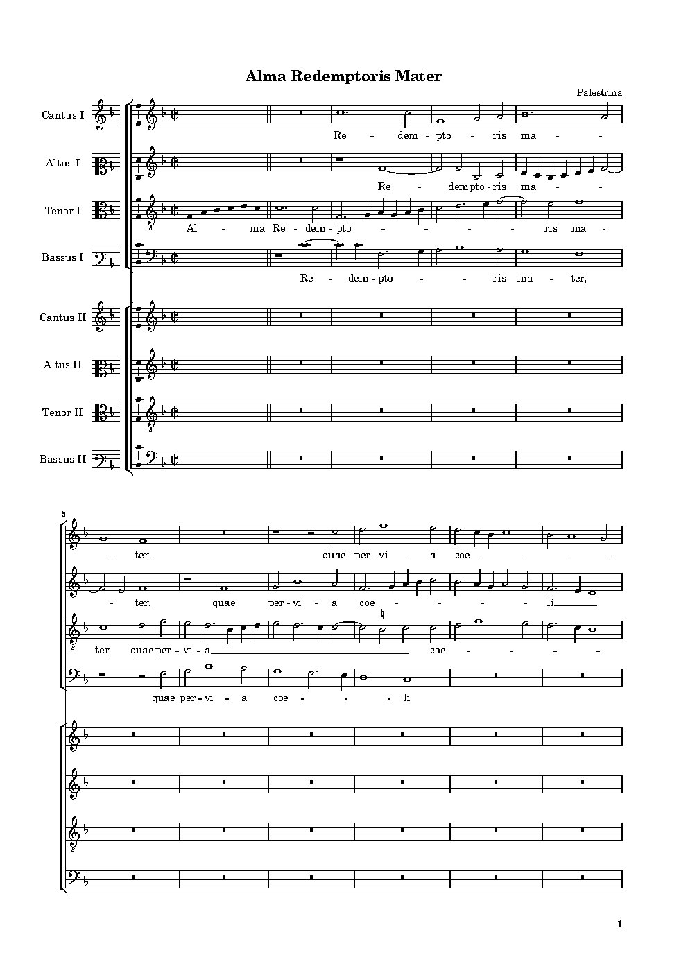 Alma Redemptoris Mater a 8 (Capella Giulia ms)